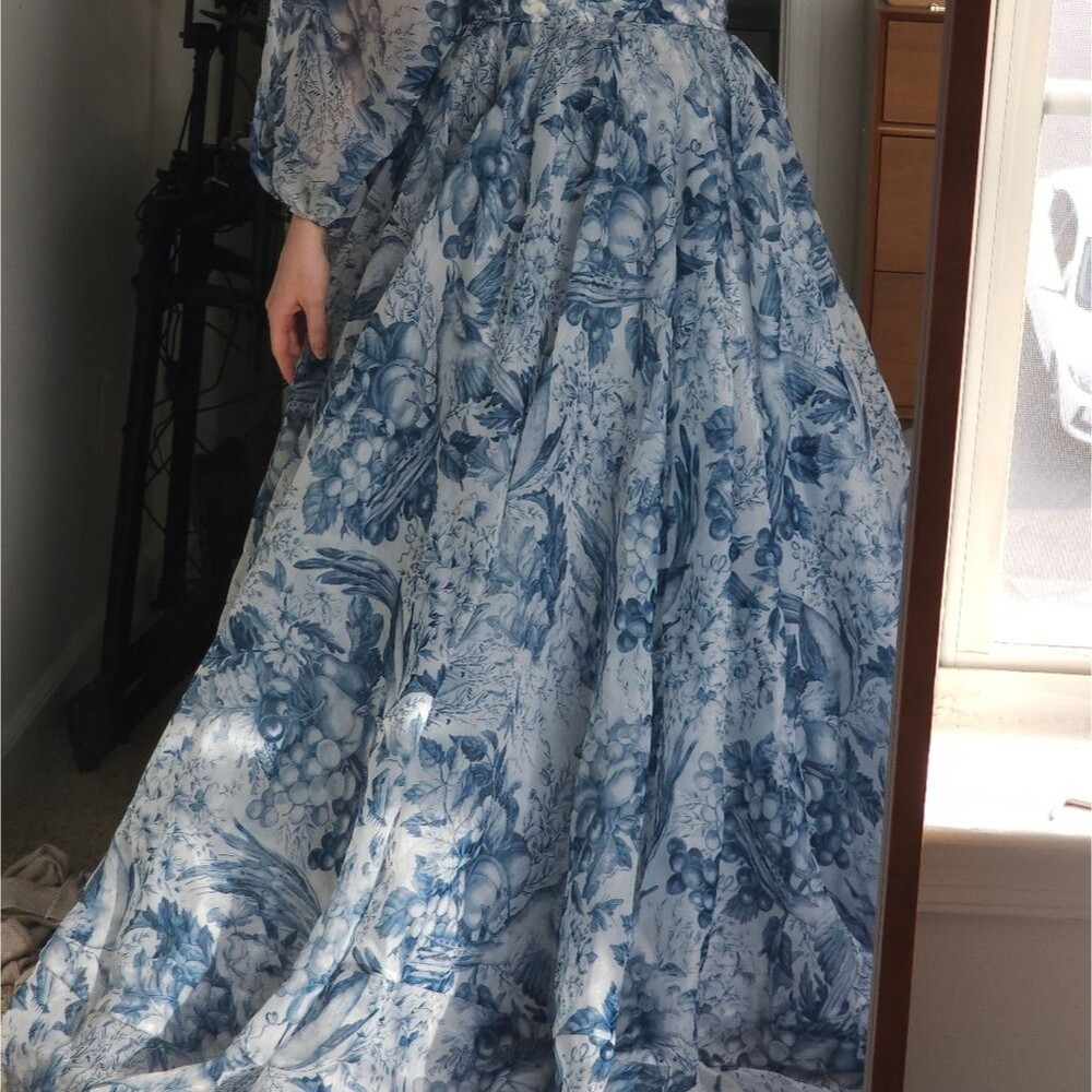 Selkie The High Rise Bustle Dress Classic Eoile Blue - Picture 8 of 12